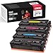 Price comparison product image |No Chip| 4 LEMERO Compatible Toner Cartridges for HP 207A W2210A W2211A W2212A W2213A for HP Color Laserjet Pro M255dw MFP M282nw M283cdw M283fdw