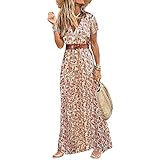 Ne passez pas à côté de cette robe longue décontractée pour femme. Confortable et chic, cette robe basique est ce qu'il manque dans votre garde-robe. Cette robe longue classique est si facile à porter. Vous pouvez le porter à peu près tout le monde. Facile à porter avec des bijoux et des chaussures.