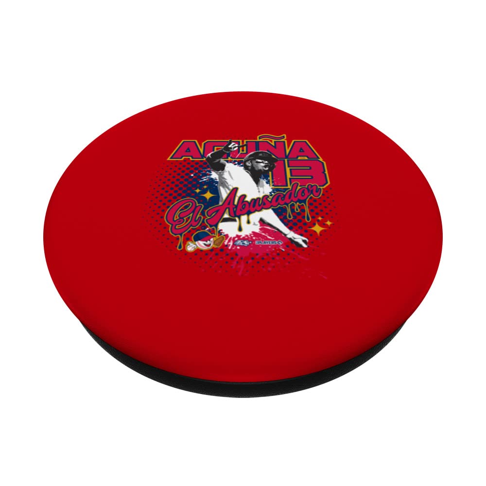 Ronald Acuna Jr. Atlanta Baseball Sket One x MLB Players PopSockets Adhesive PopGrip, Black - Image 2