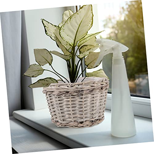 OSALADI Rattan-Blumentopf-Aufbewahrungsorganisator-Korb Haustür-Dekor Gewebter Korb Gewebter Innenkorb – Bild 3