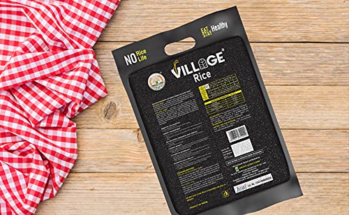 Image of Village Rice Highest Soluble High Dietary Fiber Rice with High Protein, Low Glycemic Index (GI) - 2Kg, Pack of 1 Kg X 2 (2KG)