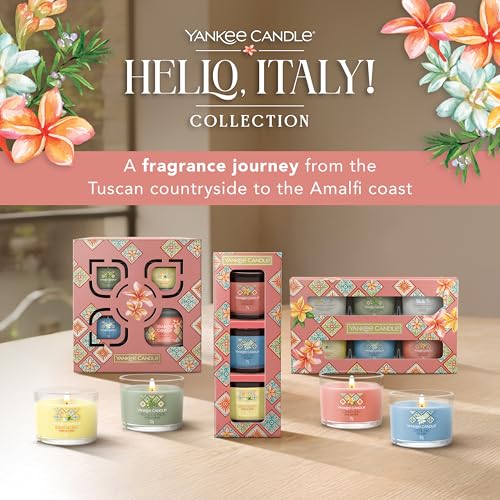 Yankee Candle Scented Candles Gift Set | Mini Filled Votive Candles | Soy Blend Wax Mix | Azure Sky, Capri Glow & Lemon Gelato | Hello Italy Collection | Perfect Gifts for Women | 3 Count - Image 7