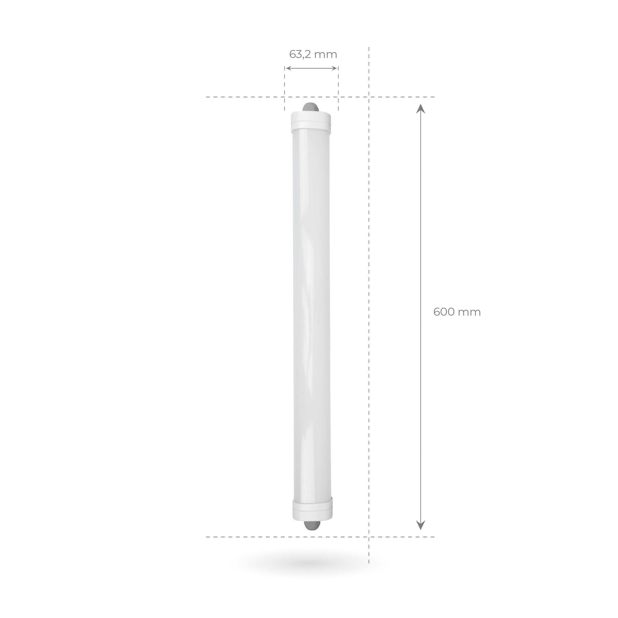 Ledvion lot 6 Boîtier de Reglette 60cm 20W 140lm/W 4000K IP65