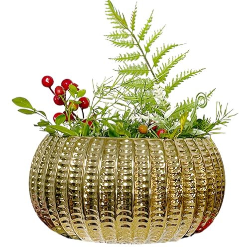 Jardinières dorées en céramique de 9,1 pouces pour décoration table - 7