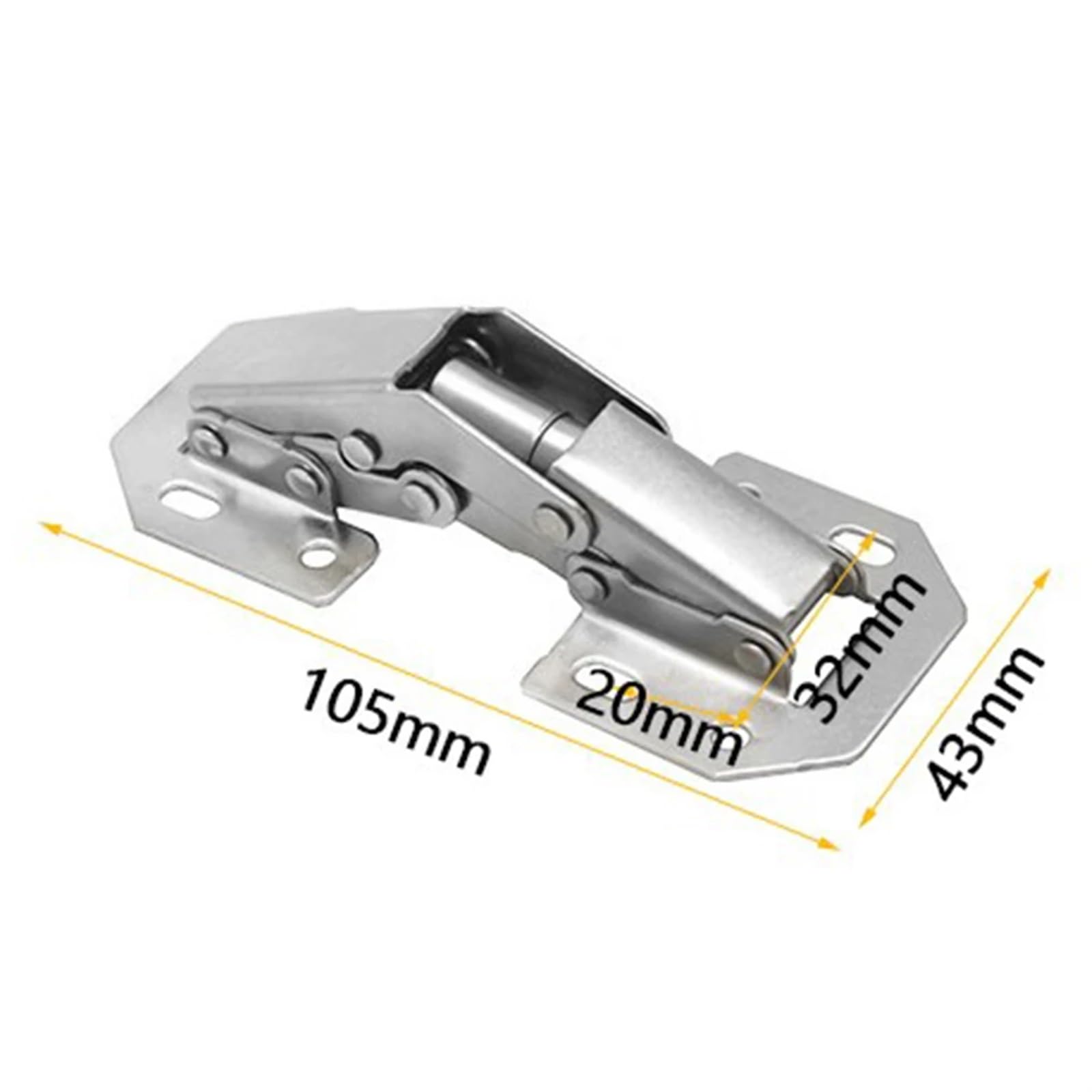 10 Stück Schrankscharniere 90 Grad 3/4 Zoll ohne Bohrloch Schranktür hydraulische Scharniere Absenkautomatik mit Schrauben Möbelbeschläge(10pcs 4inch)