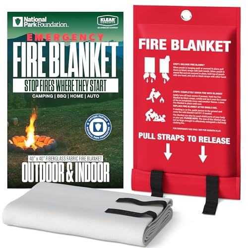 Klear Concepts Emergency Fire Blanket 40x40 UM9 Fiberglass 1076F
