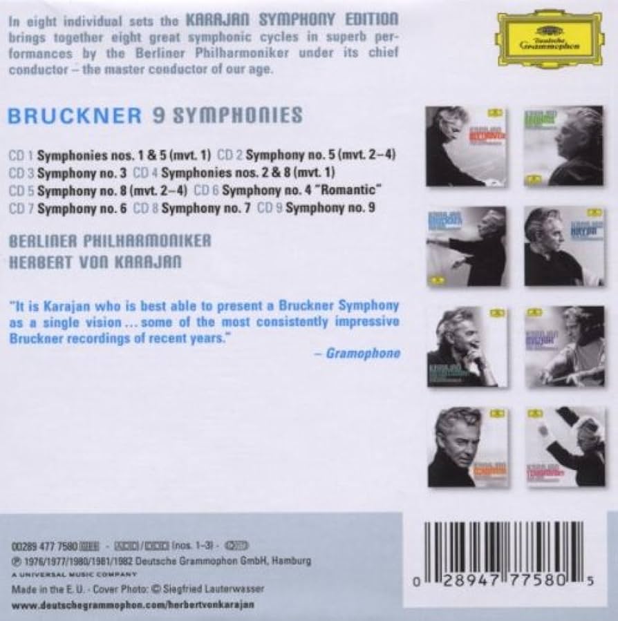 クラシック Bruckner 9 Symphonies Berliner Philharmoniker/Herbert von Karajan - Bruckner: The