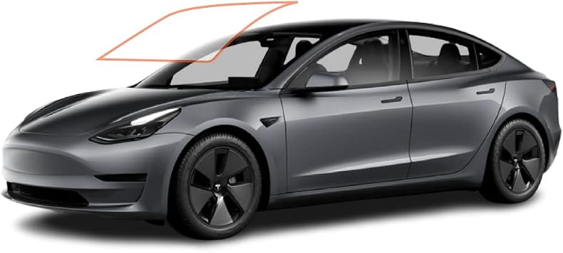 DIY-MotoShield Pro Premium Professional 2mil Precut Ceramic Window Tint Film for 2021-2022 Tesla Model 3 Front Windshield 75%