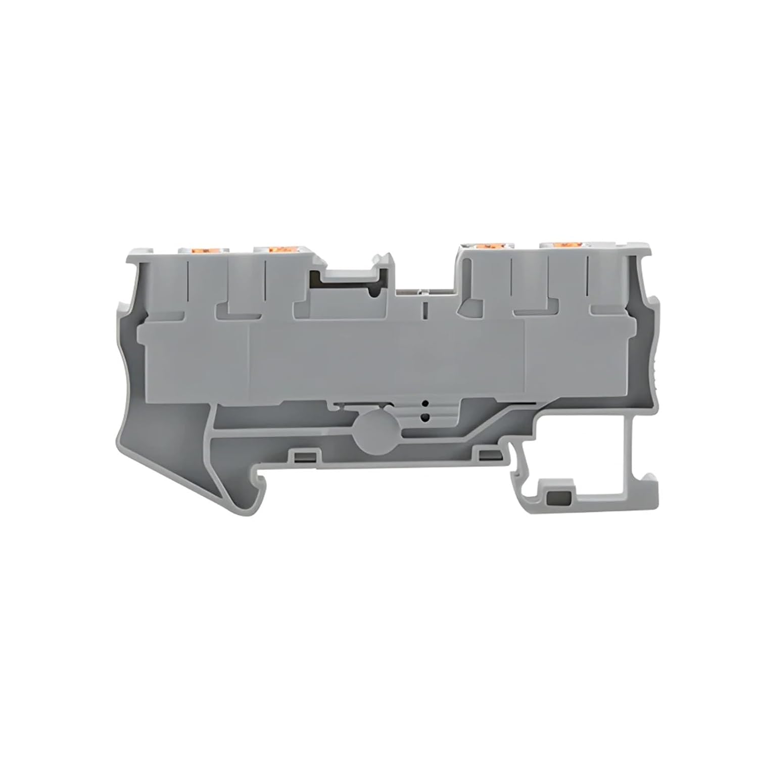 50Pcs Terminal Block PT2.5-Quattro 4 Conductor Din Rail Electrical Wire Spring Connection Push in Conductor Wire Connector(Gray)