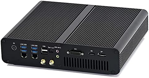 PARTAKER 8K Mini PC, Desktop Gaming Computer with Intel I7 7700HQ 4 Cores 2.8Ghz, 8GB RAM, 240GB SSD, Dedicated GTX1060 3G Graphics, 7680x4320, 2xGiga LAN, DP+HD+DVI, Type-C, Win 10 Pro