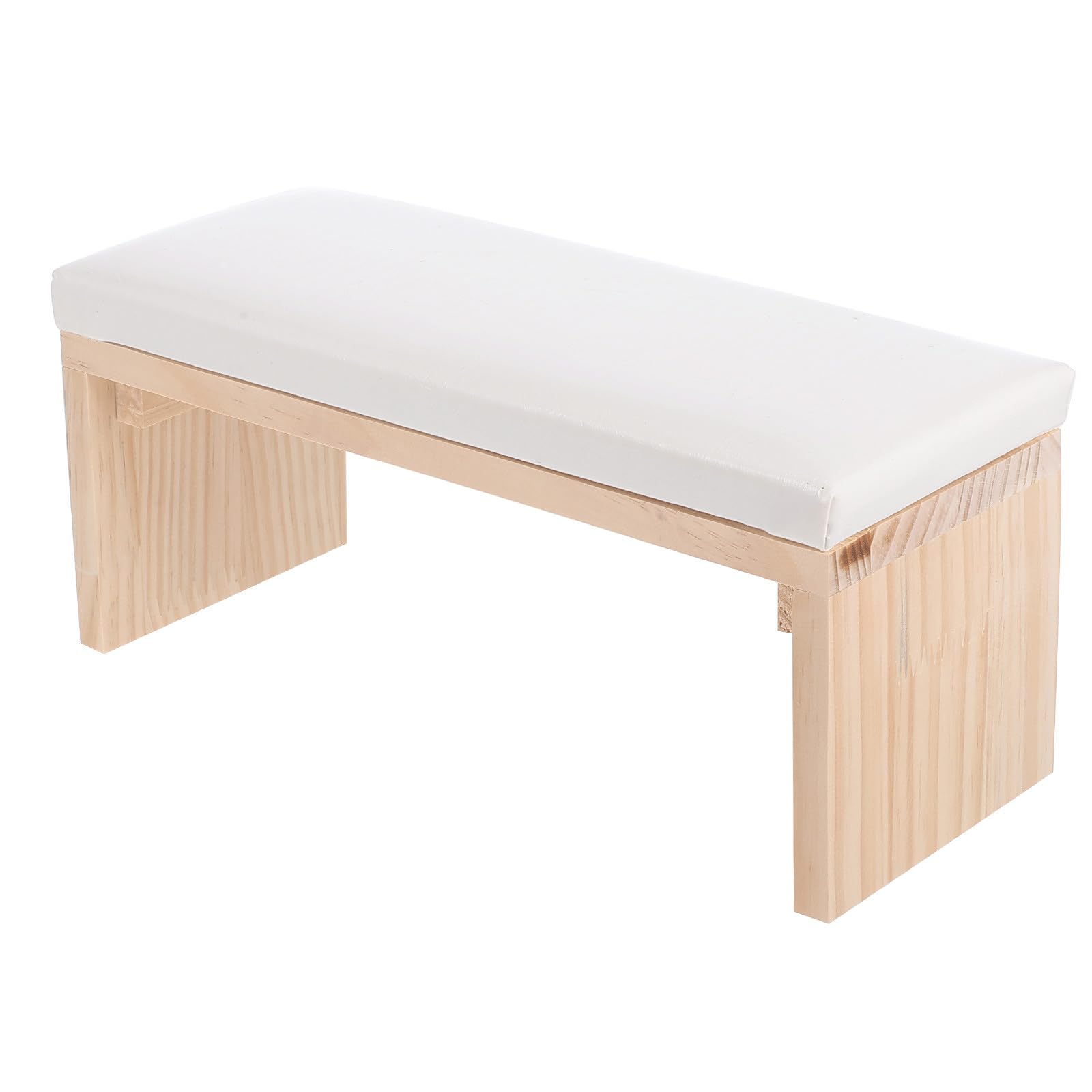 Homoyoyo Cuscino per Braccio Manicure in Legno Corticale Reale Bianco, Poggiamano Semplice e Traspirante per Salone Unghie e Lavoro Manicure