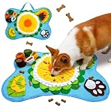 Schnüffelteppich Hund Universal, Waschbar Trainingsmatte Fütterteppich, Hautfreundlich Schnüffelteppich für Hunde Haustier, Welpen Hundespielzeug zum Langsamem Fressen und Angstlinderung, 64×43cm
