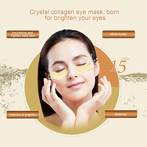 Collageen Oogmasker, Oogbehandelingsmaskers Moisturizer Ooglidcorrectie Onderooglapjes voor gezwollen ogen, Anti-rimpels… - Afbeelding 5