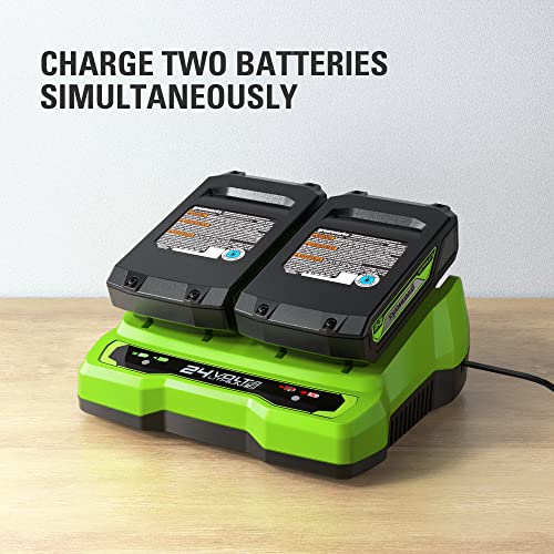 Greenworks 24V Dual Port Battery Charger (Genuine Greenworks Charger) by Greenworks - Image 5