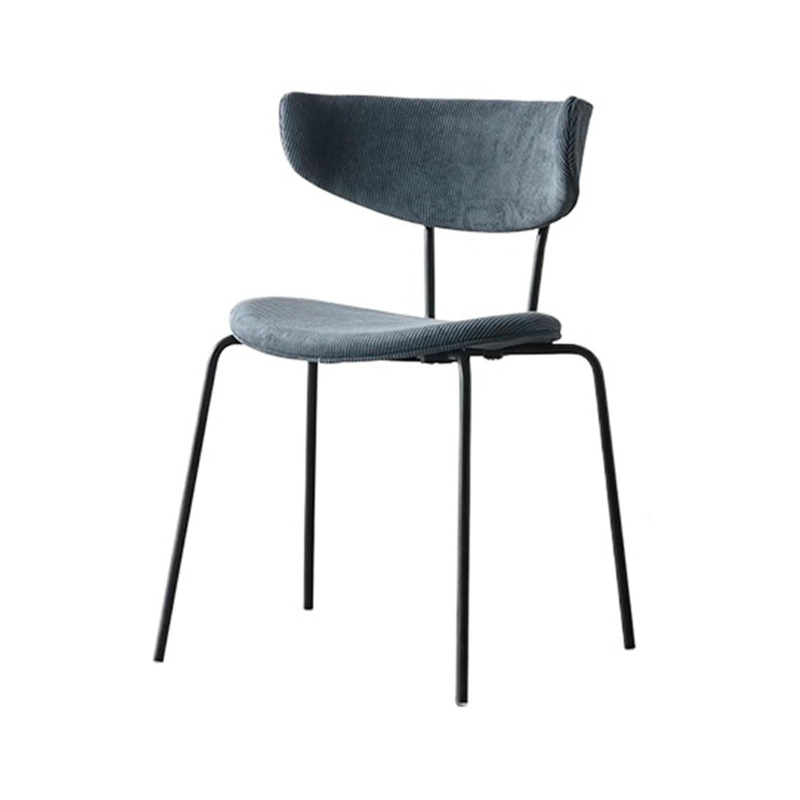 Chaise salle a manger velours cotele bleu pour sublimer vos repas de famille avec confort retro