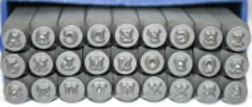 2mm Typewriter Font Alphabet Punch Metal Letter Jewelry Stamp Set, 27 Pieces Including &, Combination Set Combination