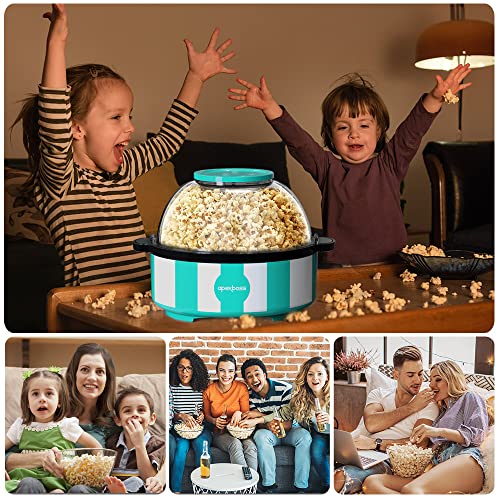 Electric Popcorn Popper Maker Apexboss Stirring Popcorn & Grill Machine 2-In-1 Hot Oil Pop Corn Non Stick Cooker 4 Quarts Large Lid For Serving Bowl, 16 Cups For Home Christmas Party Kids #TOP4
