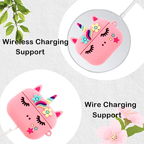 Artibox Unicorn Case Compatible With Airpod Pro 2Nd/1St Generation Case 2022/2019, 3D Cartoon Silicone Cute Cover For Kids Girls Women With Kawaii Keychain(Pink) #TOP4