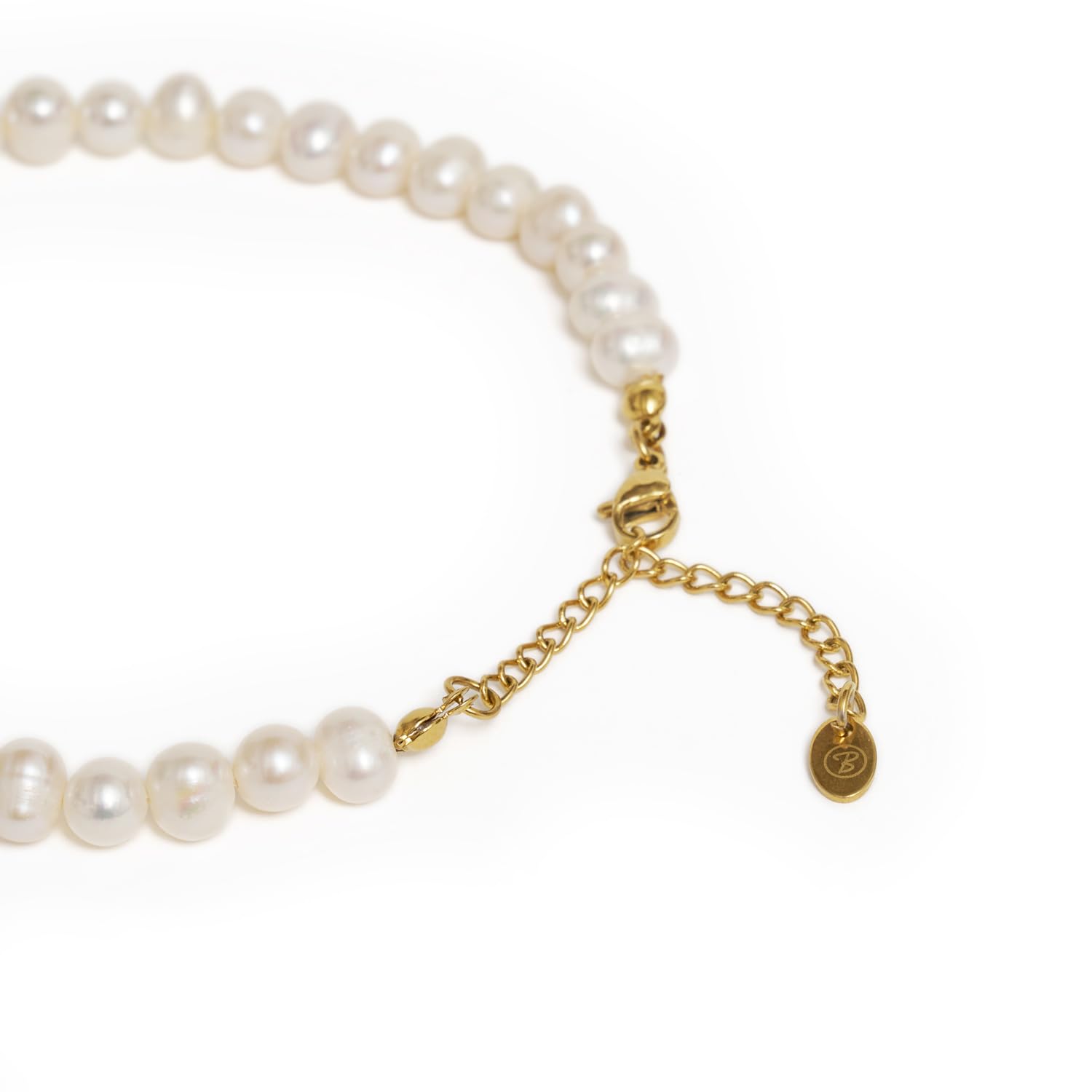 BERGERLIN Echte Perlenkette für Damen und Herren - Halskette aus Süßwasserperlen - Perlenhalskette mit Verschluss aus 925 Sterling Silber und Echtheitszertifizierung