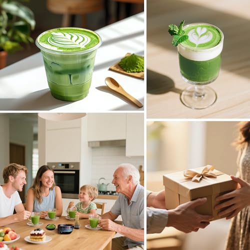 Mabecol Matcha Set 2 Stück Matcha Tee Set mit Matcha Schale Keramik-Besenhalter, Minimalistisches Matcha Zubehör für Einsteigerfür,Zuhause,Büro oder als Geschenk.