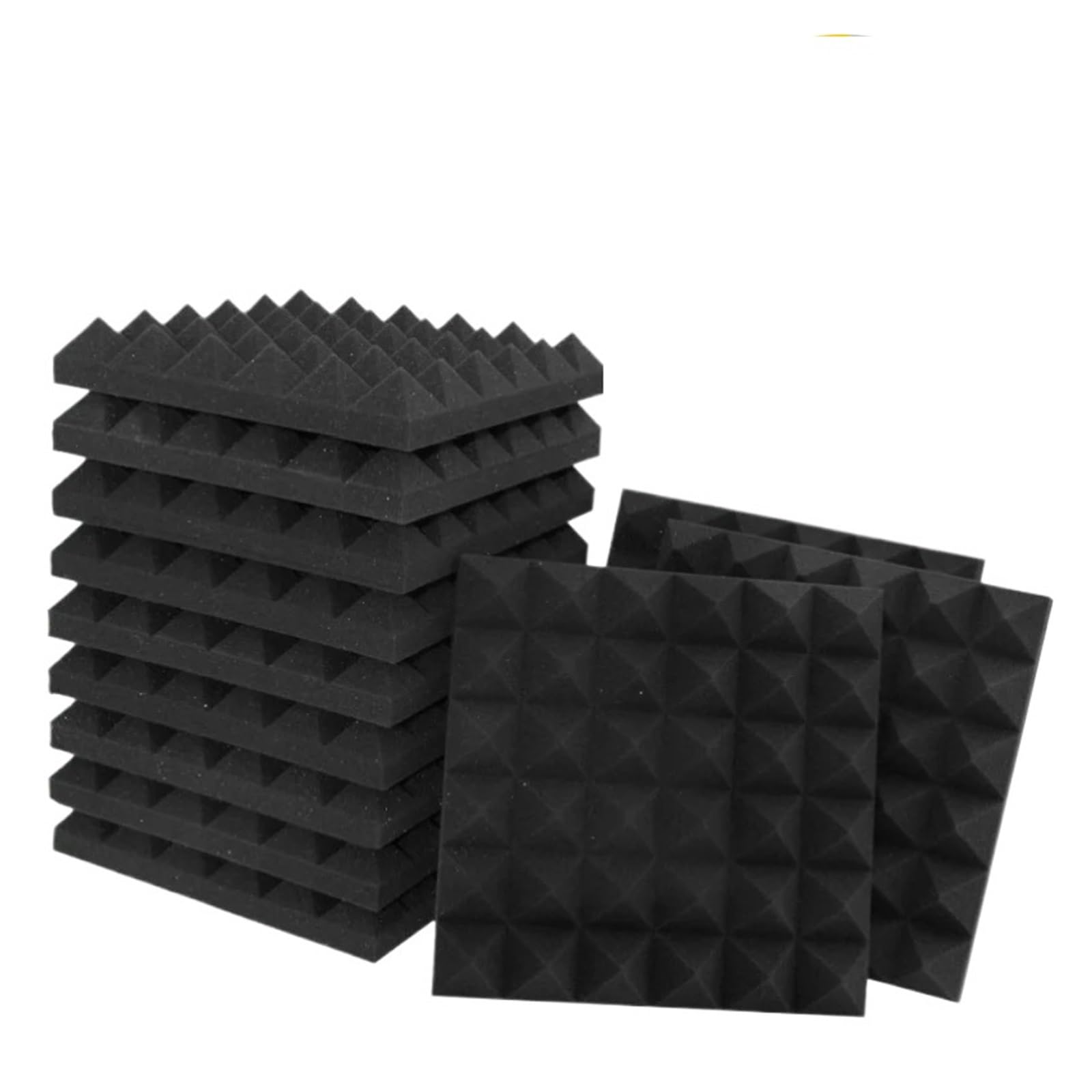 Pannelli in Schiuma Acustica Schiuma acustica fonoassorbente da parete 30x30 cm, materiale super, pannello for pareti, studio, casa, KTV, cotone all'uovo(24PCS)