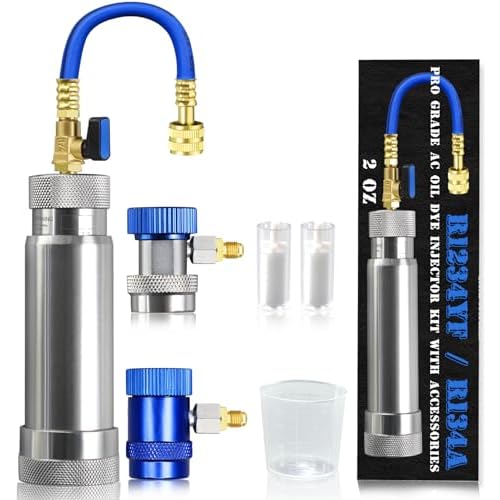 GallopMax R1234YF & R134A AC Oil Dye Injector Kit with Accessories |…