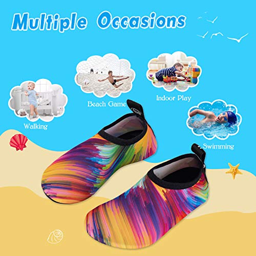 Image of WateLves Kids Water Shoes Toddler Girls Boys Barefoot Non-Slip Quick Dry Aqua Socks for Beach Swim Walking