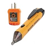 Klein Tools 80025 Outlet Tester Kit with GFCI Tester and Non-Contact Voltage Test Pen, 2-Piece