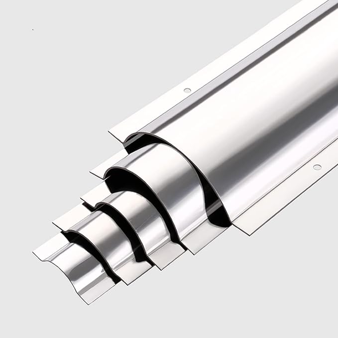 2 unidades de protector para cables de acero inoxidable, canal semicircular grueso pintable para gestión de cables, ocultación para TV y computadora (longitud 120 cm, modelo No.4) miniatura 6