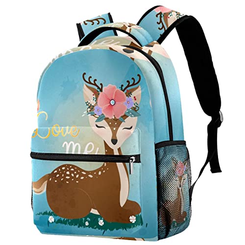 Sac à dos cerf avec fleur ultra léger contre le mal de dos
