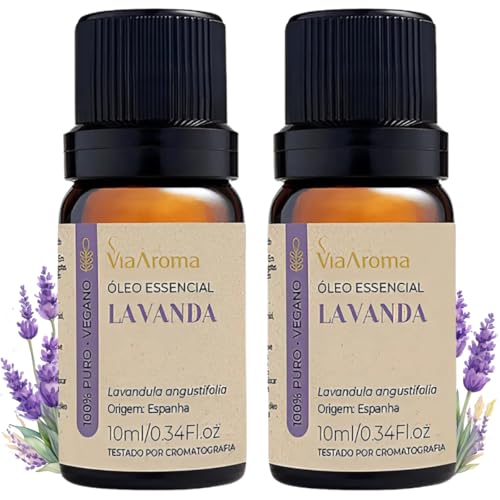 Kit 2 Óleo Essencial de Lavanda 100% Puro Via Aroma