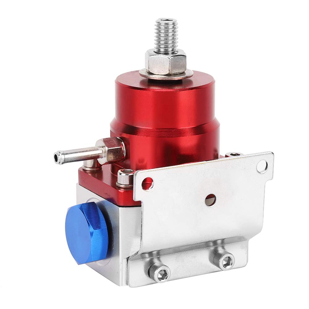 Raccordi terminali per tubi flessibili- Kit regolatore pressione olio regolabile in lega di alluminio universale 160psi calibro AN 6 Lato estremità(Nastro e rosso)