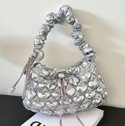 2025 Trendy Cloud Hobo Bag for Women Adjustable Drawstring Shoulder Purse Lightweight Spacious Nylon Handbag2
