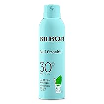 Bilboa Belli Freschi Protezione Solare SPF 30+,con Menta Acquatica, La Freschezza sulla Pelle è Servita, Resistente all’Acqua, Dermatologicamente Testata, 150 ml
