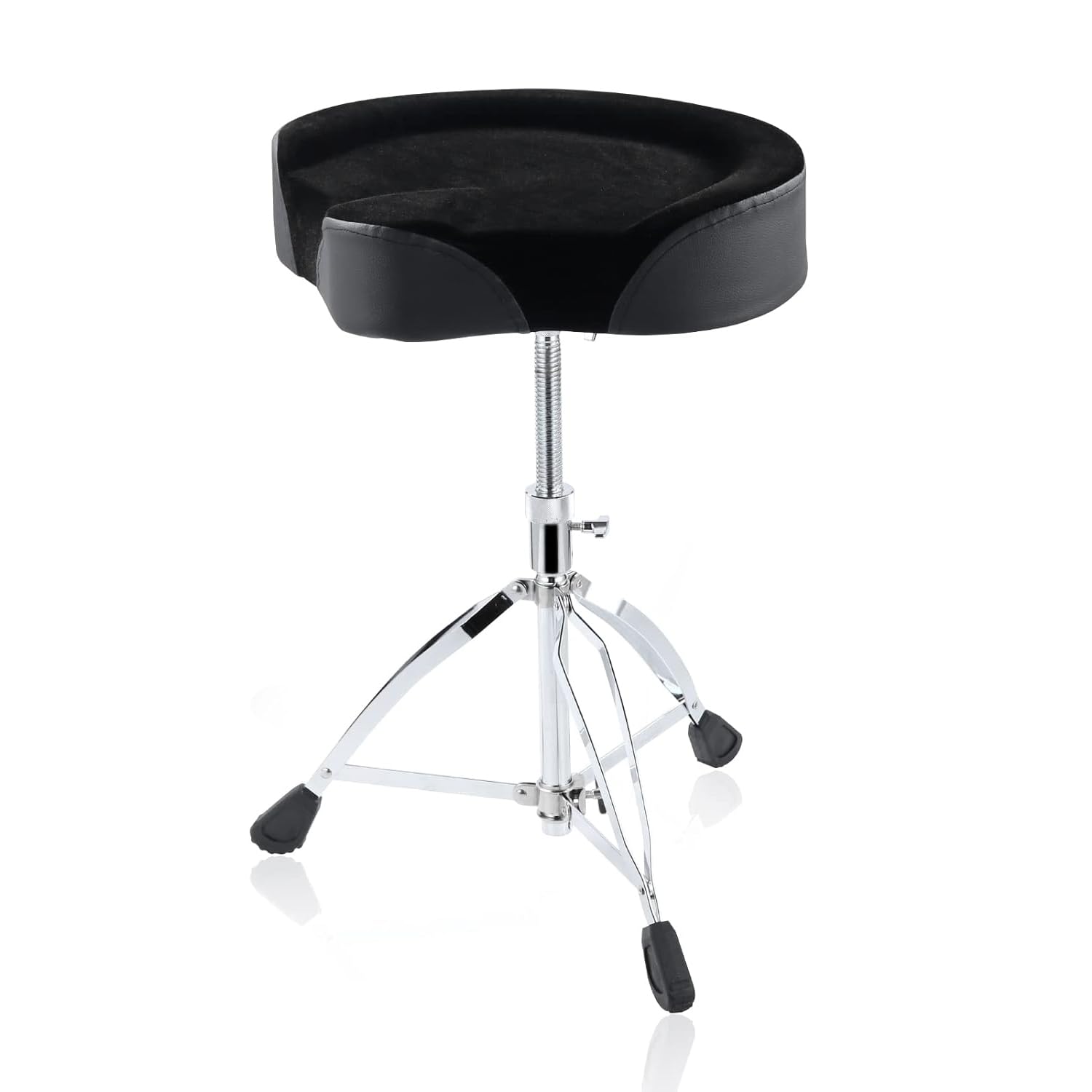 Softline Pro Drum Throne, Adjustable Padded Saddle Drum Stools Motorcycle Style Heart Shape Heavy Duty with Rubber Feet for Adults (SP T800)-image-32