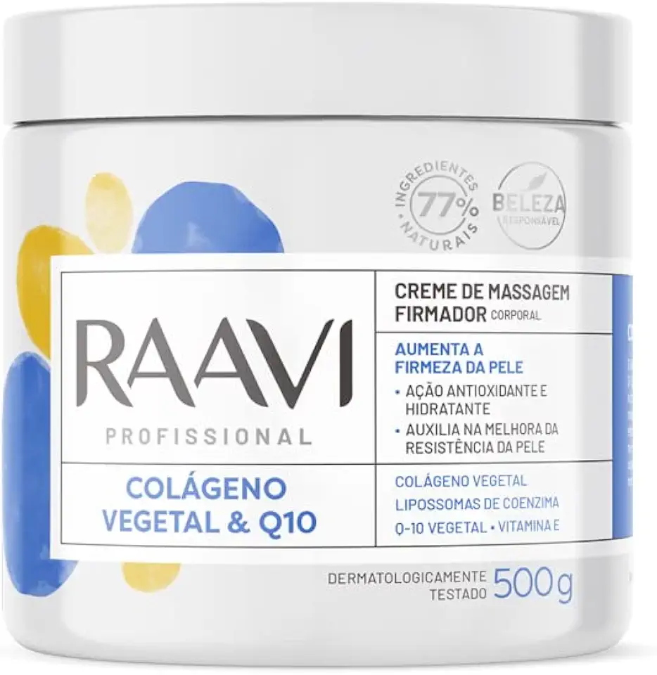 Raavi Creme De Massagem Colágeno E Q-10 500G