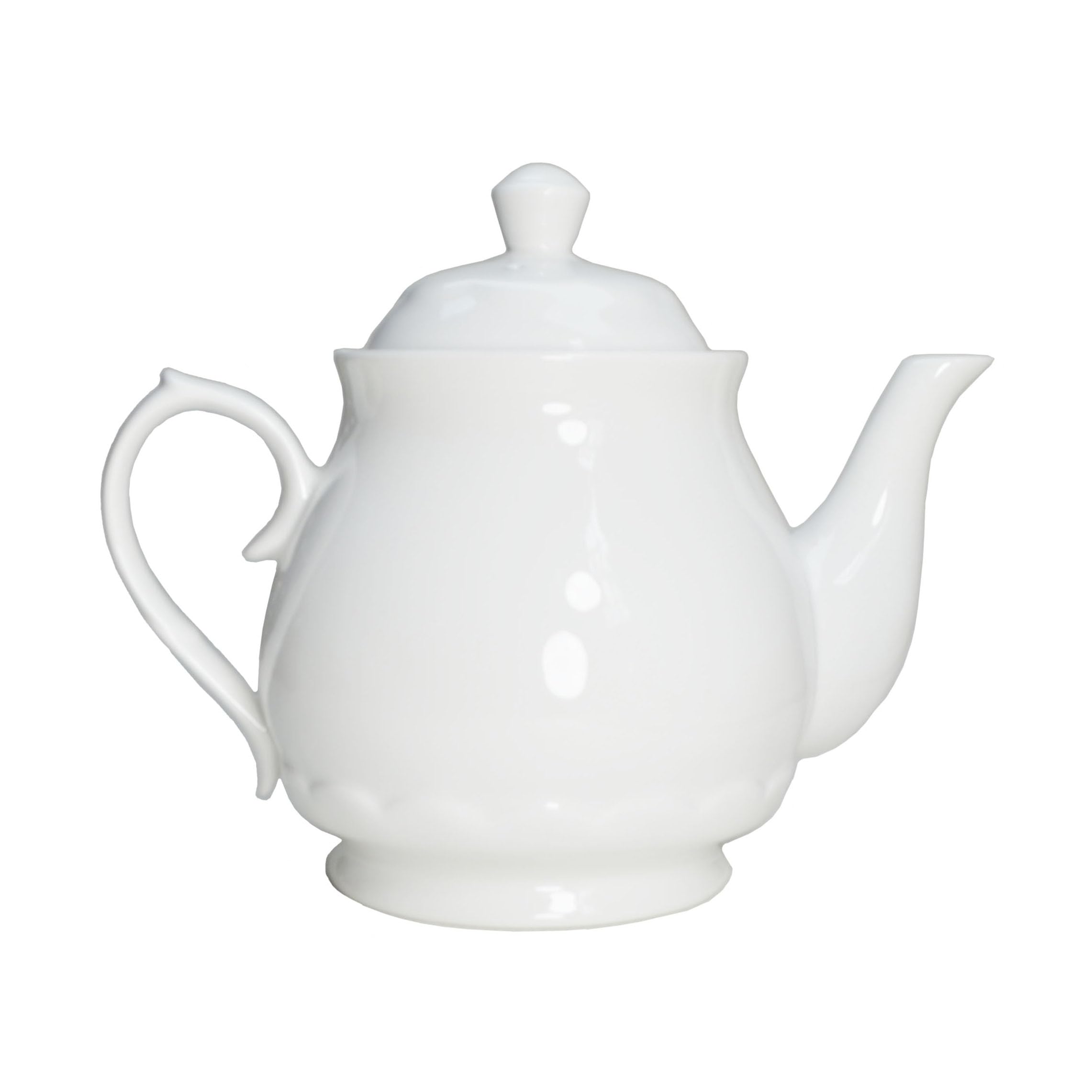 White Porcelain Teapot, 2L Large Ceramics Tea Pot Hotel Restaurant (72oz)