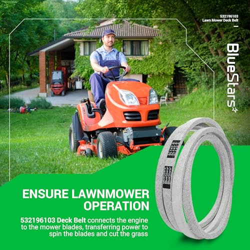 Image of BlueStars 196103 Lawn Mower Deck Belt | Aramid Cord | 147.5in x 5 /8