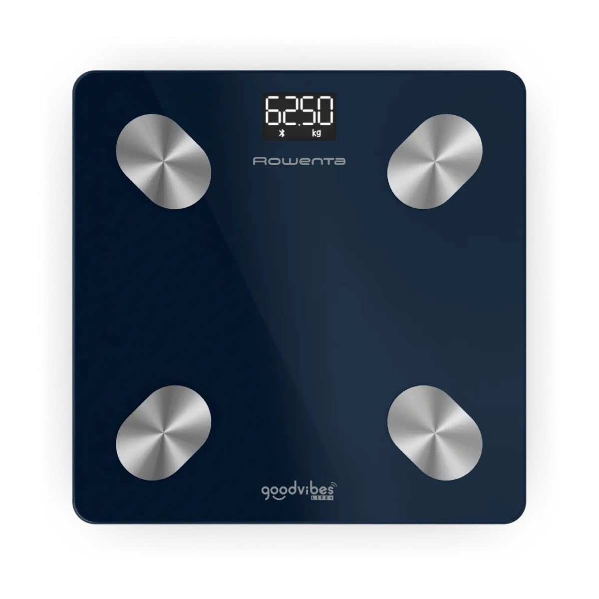 Rowenta Goodvibes Life + 2.0, intelligente Waage, Intuitive App, 15 Körperanzeigen, intuitiv und einfach zu bedienen, Kapazität bis zu 180 kg, mit 50 g Genauigkeit, BR9720F0