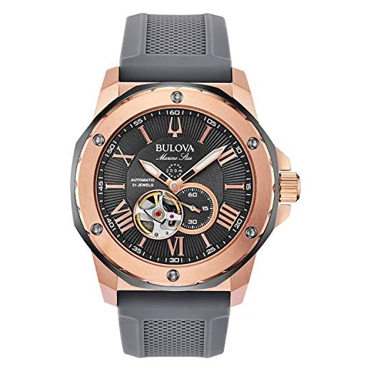 Bulova Reloj Hombres de Automático con Correa en Goma 98A228