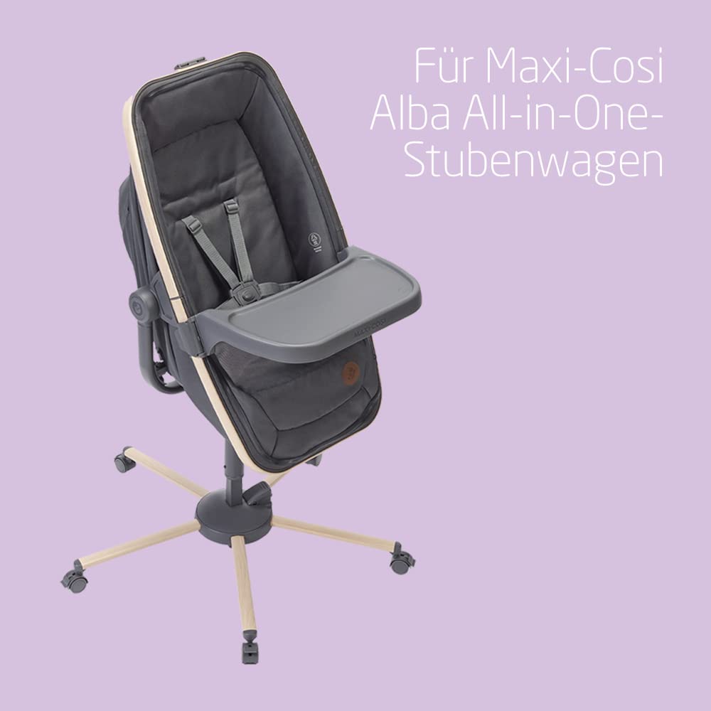 Maxi-Cosi Alba Essensset, Essensset für Alba All-in-One Stubenwagen, 100% recycelte Stoffe, 6 Monate - 3 Jahre alt (15kg), Beyond Graphite