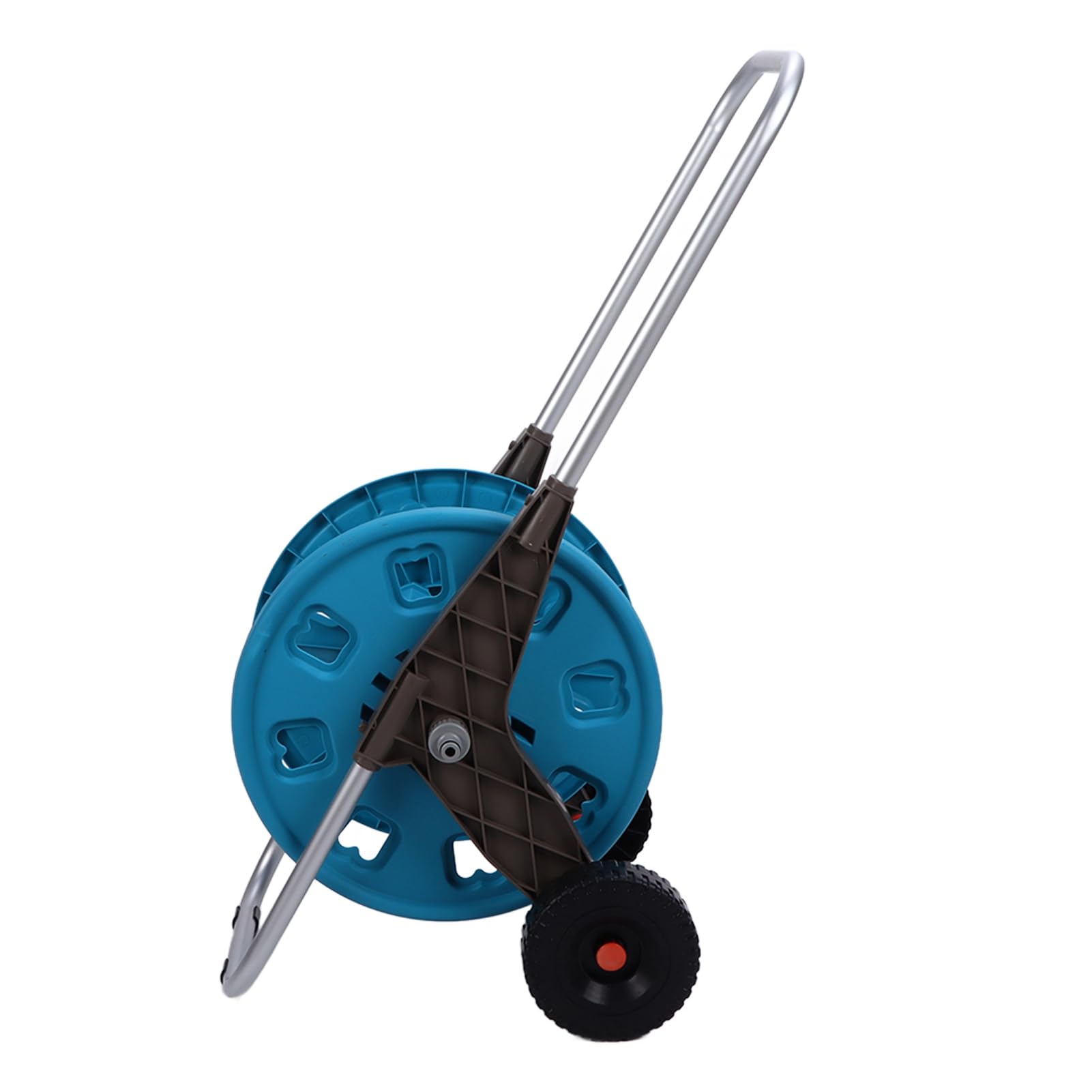 Gartenschlauchwagen, ABS-PP-Aluminium-Schlauchwagen für 60 M X 17 Mm Schlauch, 2, Tragbarer Gartenschlauchständer mit Griff, Stabile Basis für die Rasen-, Hof- und Gartenbewässerung