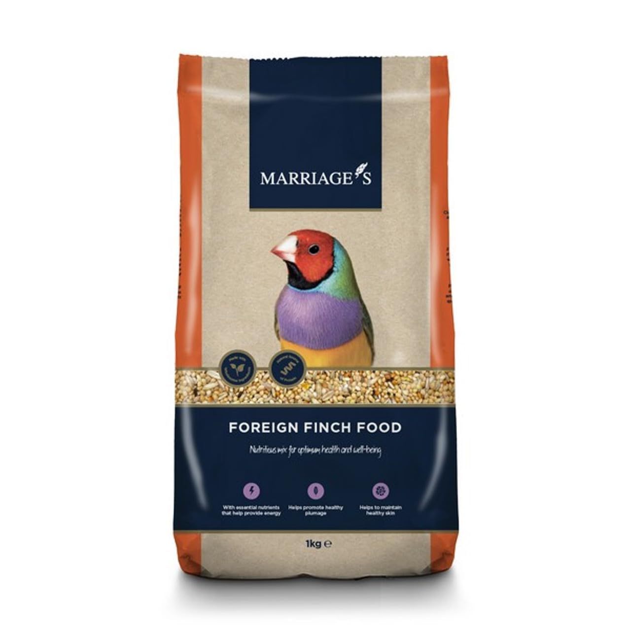 Marriages - Foreign Finch Food, Finch and Bird Seed, Finch Bird Food with Oats, Nyjer Seed, Millet, Wholesome, Packed with Fibre and Protein (1kg)