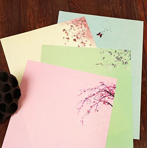 IMagicoo 64 Vintage Retro Beautiful Design Writing Stationery Paper Letter Set, 4 Different Style (Style-1) - Image 3