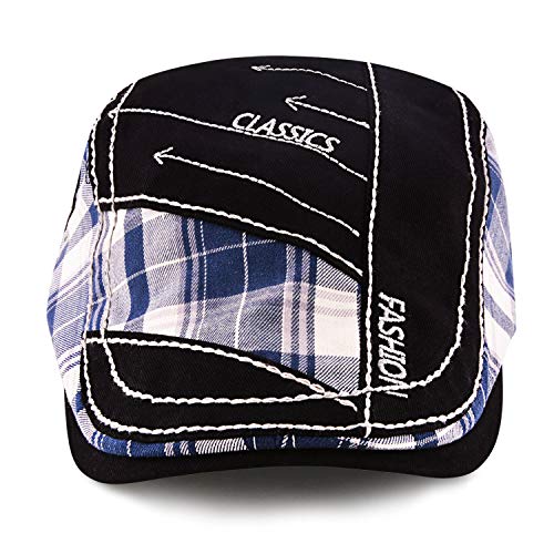Image of M MOACC Men Beret Hat Cotton Adjustable Newsboy Hats Cabbie Gatsby Cap Driving Flat Caps
