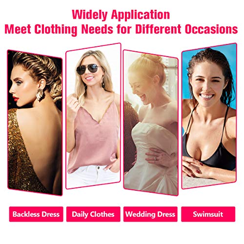 Adhesive Bra, Sticky Bras 2 Pair Strapless Bras Invisible Lift Up Bra Stick On Nipple Covers Backless Bras For Women #TOP2
