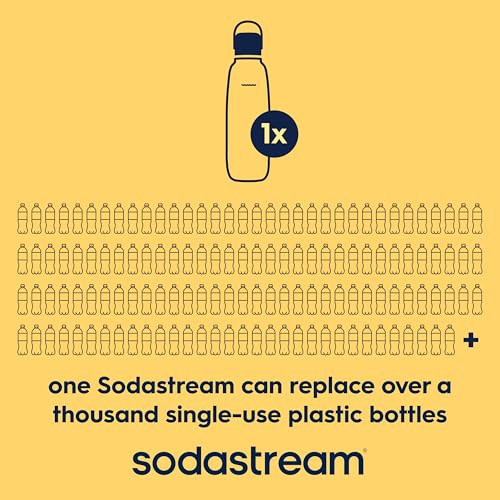 Image of sodastream Fizz & Go Cool - All Metal Bottle (Lemon Zest) Carbonating Bottle Capacity, 0.9L