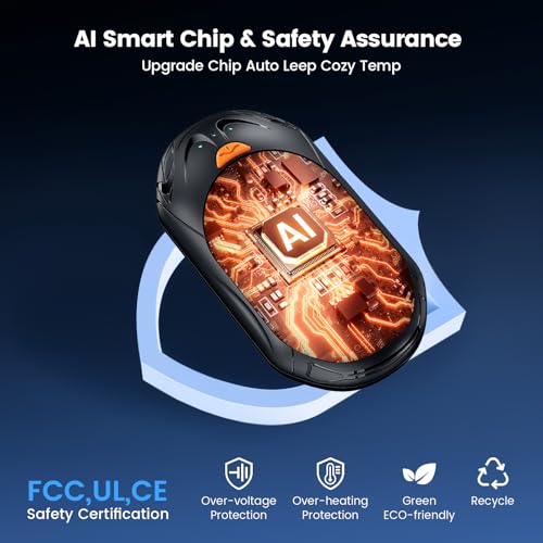 Pompongo AOY-766 Ai Hand Warmers Rechargeable 2 Pack,6000Mah Rechargeable Hand Warmer,20Hrs Long Heating Electric Hand Warmer,Portable Pocket Heater,Pocket Size Hand Warmer thumb #2