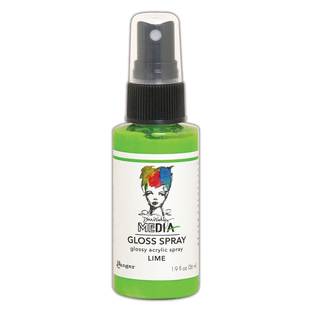 Dina Wakley Media DW Gloss Sprays Lime, One Size