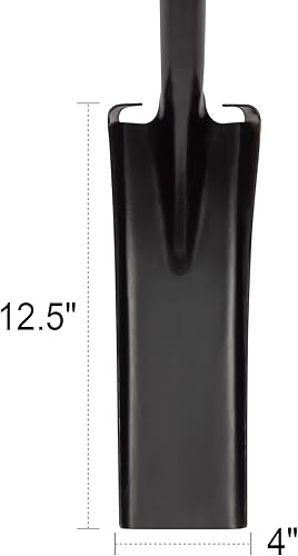 Miniatura 7 de VNIMTI Pala para zanjas limpias, pala de zanja de 4 pulgadas con mango de fibra de vidrio, 58 pulgadas